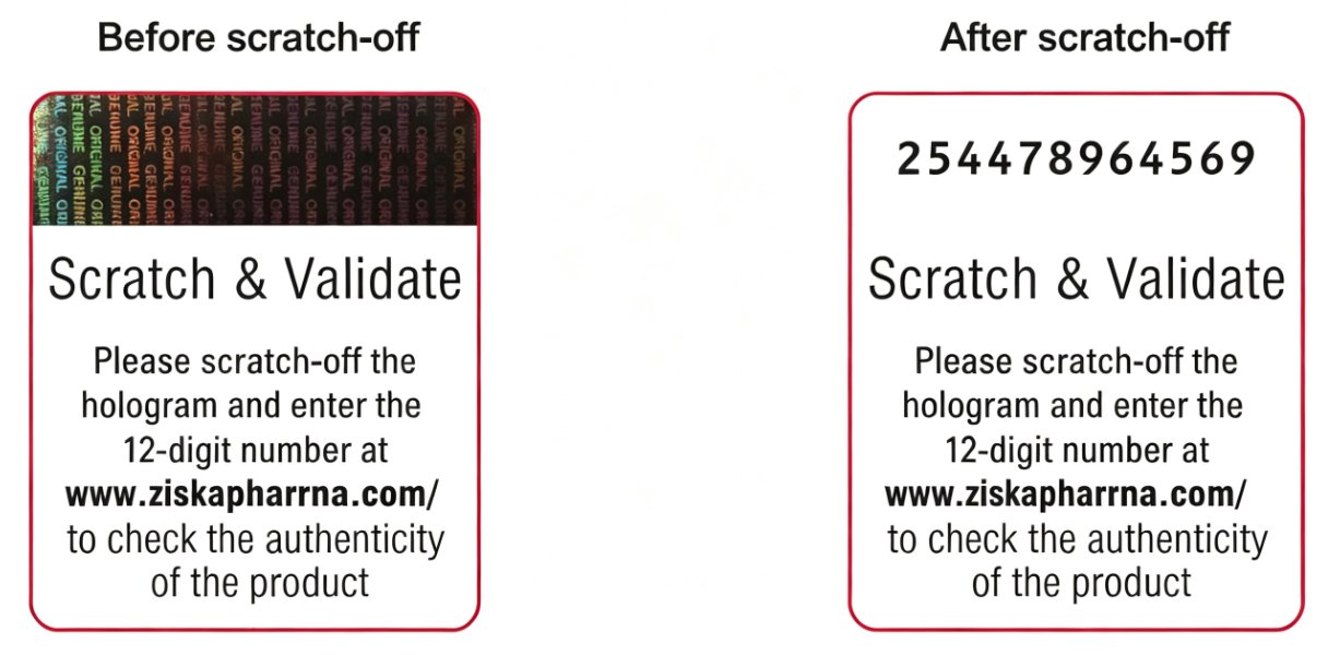 Where to find verification code on Ziska products